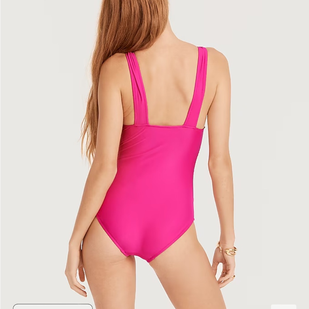 Runched V-Neck One Piece - Picture 3 of 10